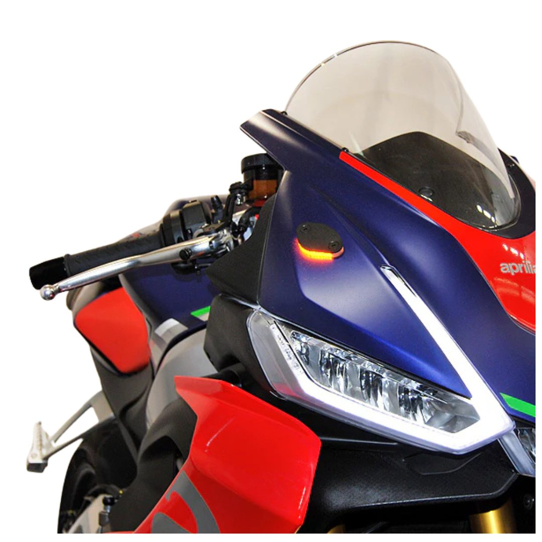 New Rage Cycles Front Signal Light and Mirror Block Off - Aprilia RS660 (2021+)