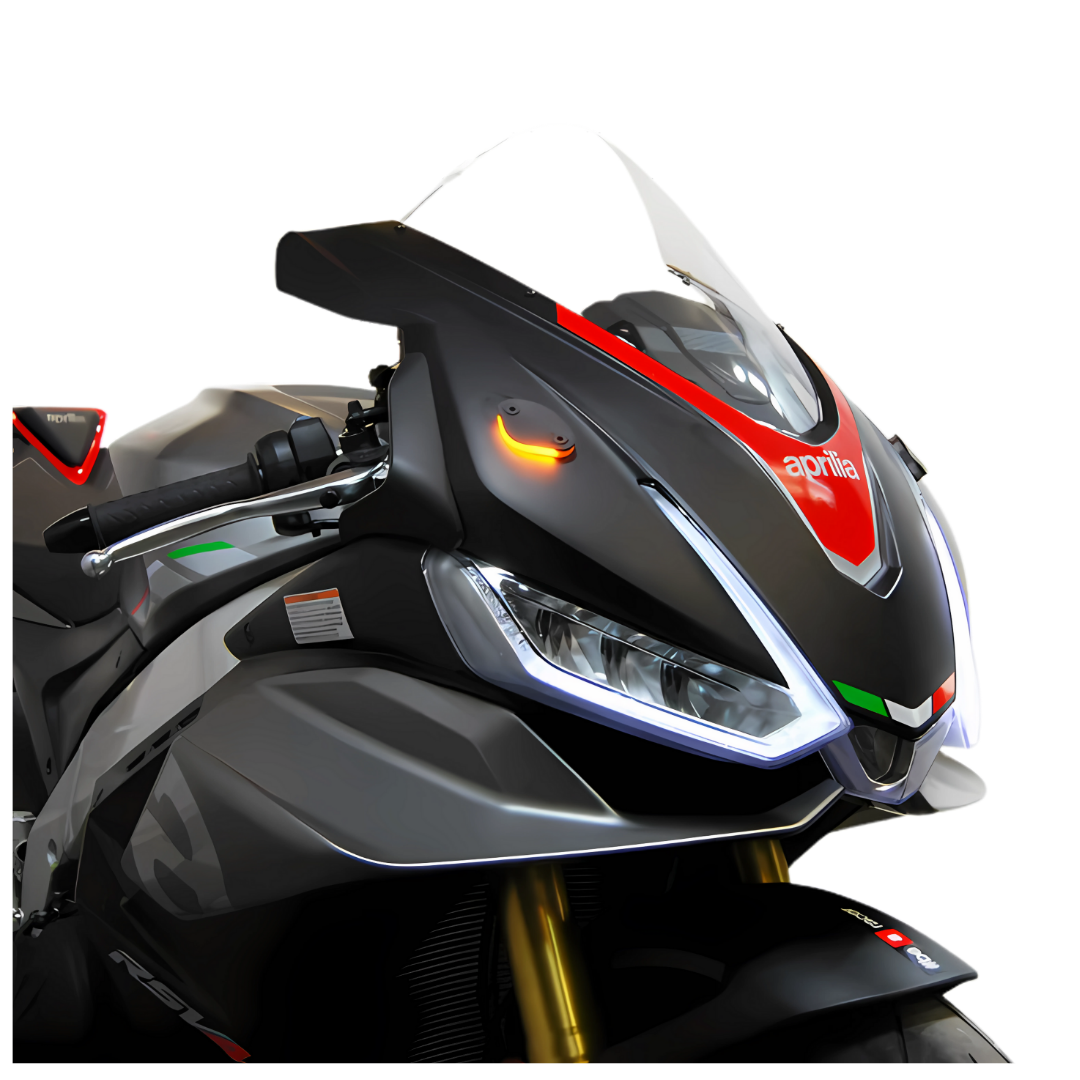 New Rage Cycles Front Signal and Mirror Block Off - Aprilia RSV4 (2021+)