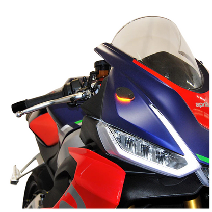 New Rage Cycles Front Signal Light and Mirror Block Off - Aprilia RS660 (2021+)